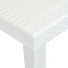 vidaXL Garden Table White 150x90x72 cm Plastic Rattan Look