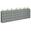 vidaXL Gabion Raised Bed Galvanised Steel 270x30x90 cm
