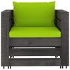 vidaXL 8 Piece Garden Lounge Set with Cushions Grey Impregnated Wood