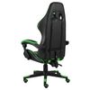 vidaXL Racing Chair Black and Green Faux Leather