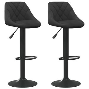 vidaXL Bar Stools 2 pcs Black Velvet