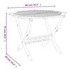 vidaXL Folding Garden Table 90x75 cm Solid Wood Acacia