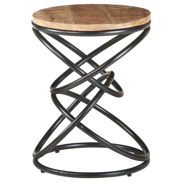 vidaXL End Table 40x40x52 cm Solid Rough Mango Wood