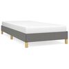 vidaXL Bed Frame without Mattress Dark Grey 90x200 cm Fabric
