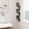 vidaXL Wall Corner Shelf Grey 20x20x127,5 cm Engineered Wood