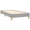 vidaXL Bed Frame without Mattress Light Grey 92x187 cm Single Fabric