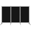 vidaXL 3-Panel Room Divider Black 260x180 cm