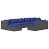 vidaXL Garden Lounge Set | Grey | PE Rattan, Powder-Coated Steel, Plastic