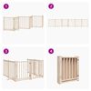 vidaXL Dog Gate with Door Foldable 6 Panels 300 cm Solid Wood Fir