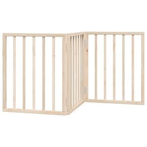 vidaXL Dog Gate Foldable 3 Panels 150 cm Poplar Wood