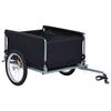 vidaXL Bike Trailer Black and Red 65 kg