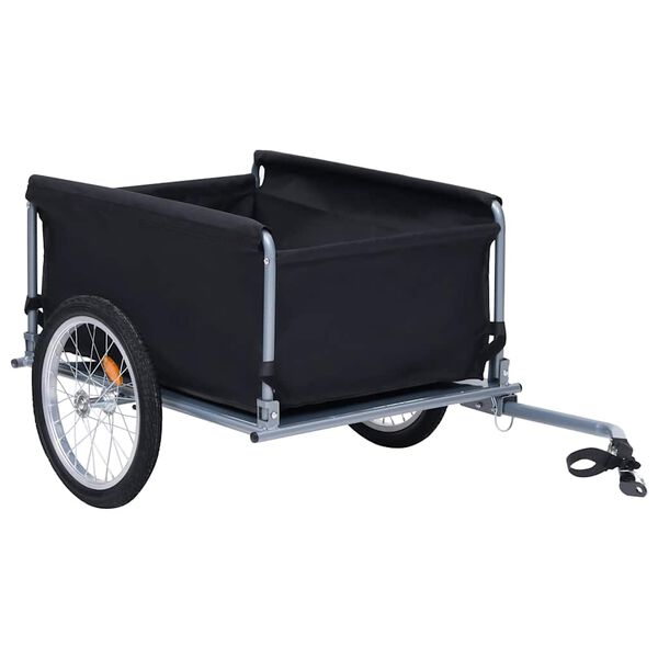 vidaXL Bike Trailer Black and Red 65 kg