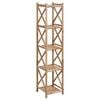 vidaXL 5-Tier Square Bamboo Shelf