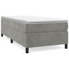 vidaXL Box Spring Bed Frame Light Grey 90x200 cm Velvet