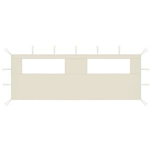 vidaXL Gazebo Sidewall with Windows 6x2 m Cream