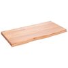 vidaXL Wall Shelf Light Brown 80x40x(2-4) cm Treated Solid Wood Oak