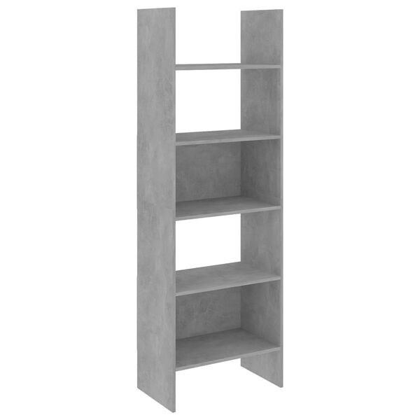 vidaXL 4 Piece Book Cabinet Set Concrete Grey Engineered Wood