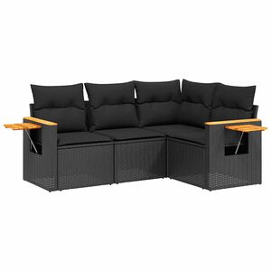 vidaXL Garden Sofa Set | Black