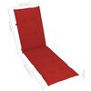 vidaXL Outdoor Deck Chair with Footrest and Cushion Solid Acacia Wood