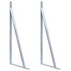 vidaXL Support Brackets for Fence Post 2 pcs Galvanised Steel