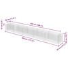 vidaXL Gabion Raised Bed Galvanised Steel 450x50x50 cm