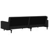 vidaXL 2-Seater Sofa Bed Black Velvet