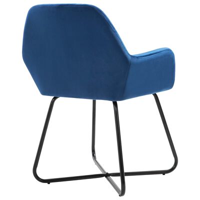 vidaXL Dining Chairs 2 pcs Blue Velvet