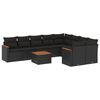 vidaXL Garden Sofa Set | Black | PE rattan | Large | Modular | Garden Sofa Set