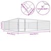 vidaXL Outdoor Dog Kennel Galvanised Steel 4x4x1 m