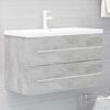 vidaXL 2 Piece Bathroom Furniture Set Concrete Grey Engineered Wood
