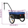 vidaXL Bike Trailer/Hand Wagon 155x60x83 cm Steel Blue