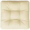 vidaXL Pallet Cushion Cream 60x60x12 cm Fabric