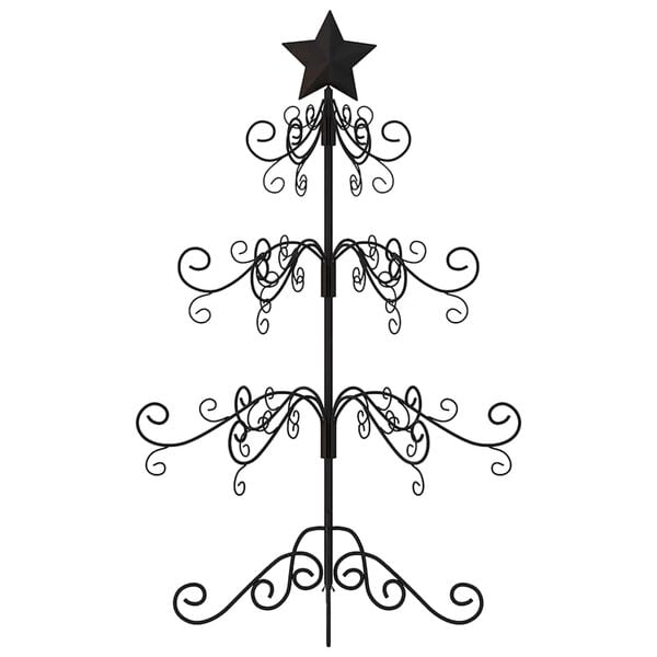 vidaXL Metal Christmas Tree for Decoration Black 90 cm