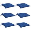 vidaXL Chair Cushions 6 pcs Blue 40x40x7 cm Oxford Fabric