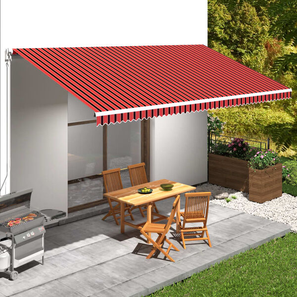 vidaXL Awning Top Sunshade Canvas Orange and Brown 600x300 cm