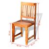 vidaXL Dining Chairs 4 pcs Solid Acacia Wood