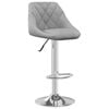 vidaXL Bar Stool Light Grey Velvet