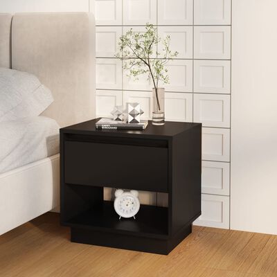 vidaXL Bedside Cabinets 2 pcs Black 45x34x44 cm Engineered Wood