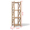 vidaXL 4-Tier Square Bamboo Shelf