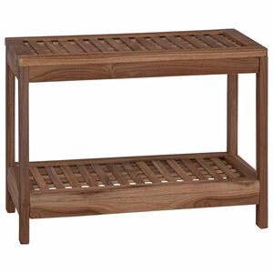 vidaXL Bathroom Side Table Natural 60 x 30 x 45 cm Solid Teak Wood