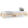 vidaXL Pull-out Day Bed without Mattress 2x(80x200) cm Solid Wood Pine