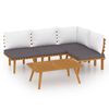 vidaXL 5 Piece Garden Lounge Set with Cushions Solid Wood Acacia