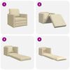 vidaXL Floor Sofa Bed 2-in-1 Cream 112x174x55 cm Fabric