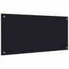 vidaXL Kitchen Backsplash Black 100 x 50 cm Tempered Glass