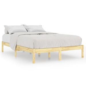 vidaXL Bed Frame | Natural pine | Solid pinewood | 120x200 cm | Durable