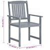 vidaXL Garden Chairs 8 pcs Solid Acacia Wood Grey