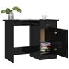 vidaXL Desk High Gloss Black 100x50x76 cm Engineered Wood