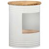 vidaXL Coffee Table | Natural and white | Solid mango wood, powder-coated steel