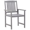 vidaXL 7 Piece Outdoor Dining Set Grey Wash Solid Acacia Wood