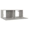 vidaXL TV Cabinet Concrete Grey 80x30x30 cm Engineered Wood